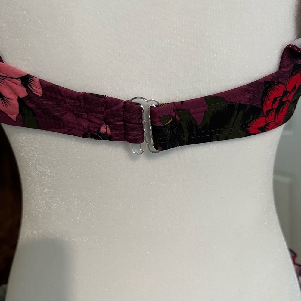 NWT No Boundaries Floral Ruffle Bikini - Picture 5 of 7